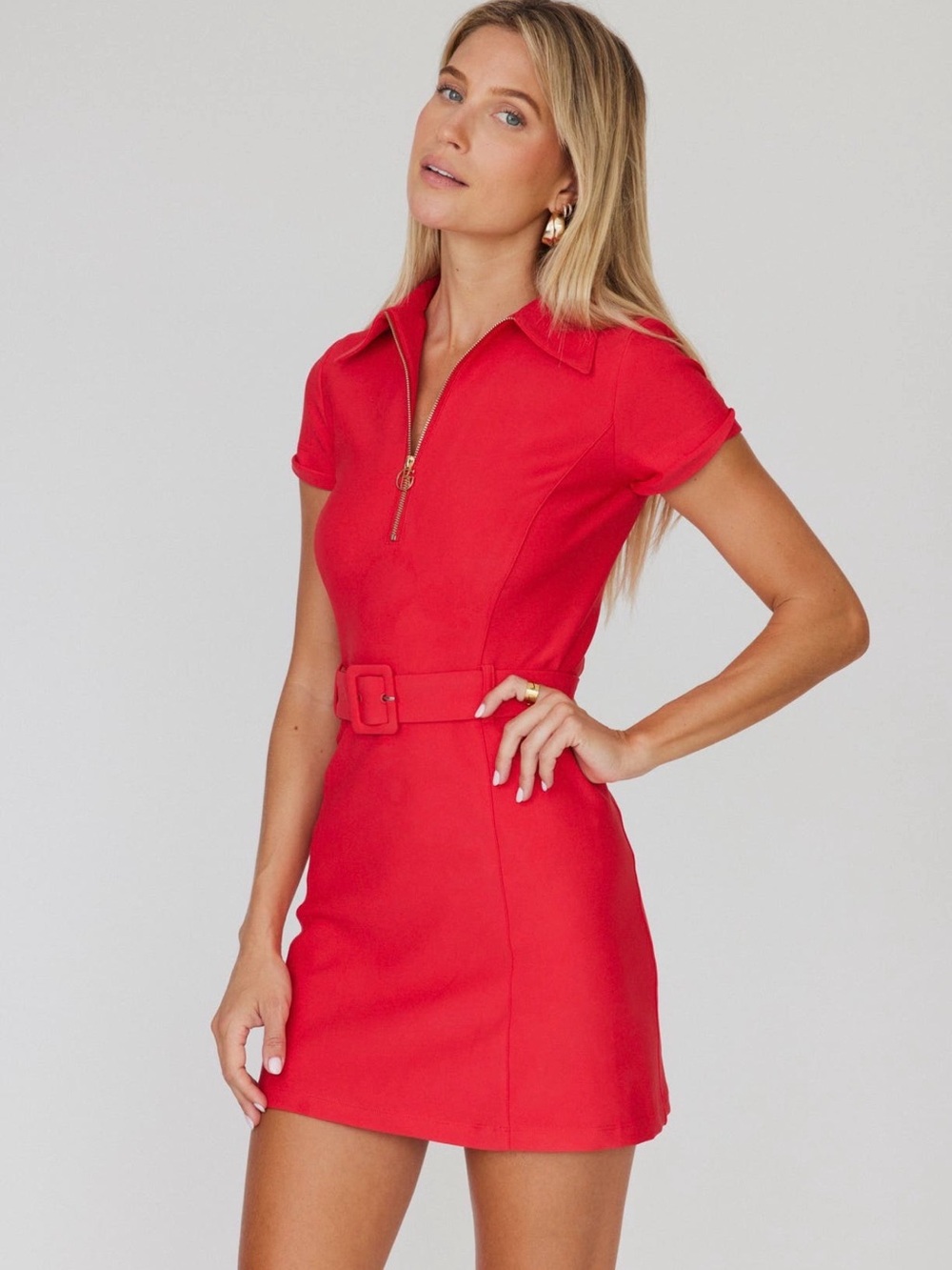 Goldie Byrd - The Goldie Dress - Belted Mini Dress